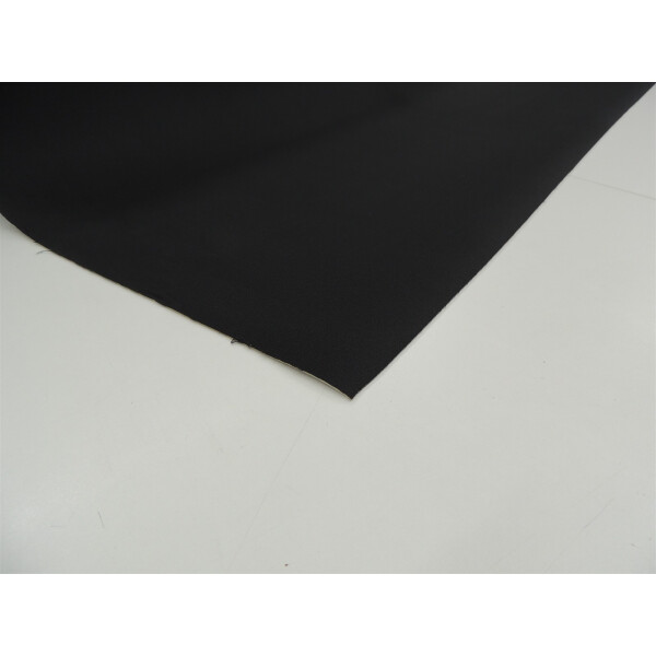 Autostoff Polsterstoff Flachgewebe schwarz B180 (2 mm Schaumrücken und Charmeuse)