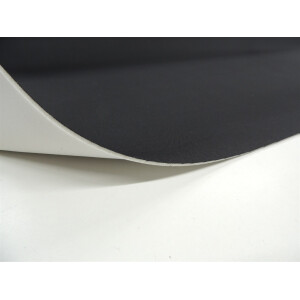 Autostoff Polsterstoff Flachgewebe schwarz B180 (2 mm Schaumrücken und Charmeuse)