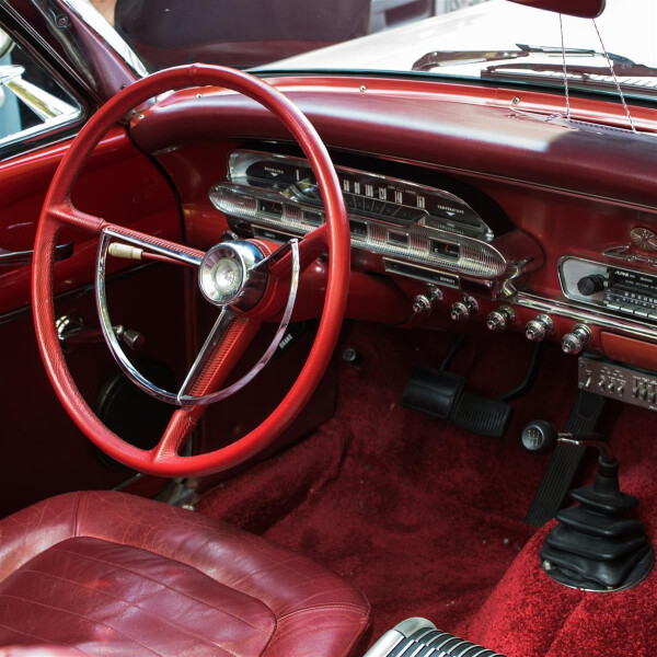 Autoleder Oldtimer DB kopfgefärbt 1079K - rot