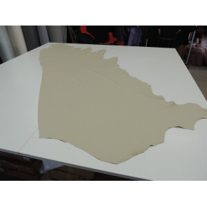 Lederhaut Polsterleder Puerto Farbe beige Rindleder Möbelleder gedecktes Leder 6,84 qm