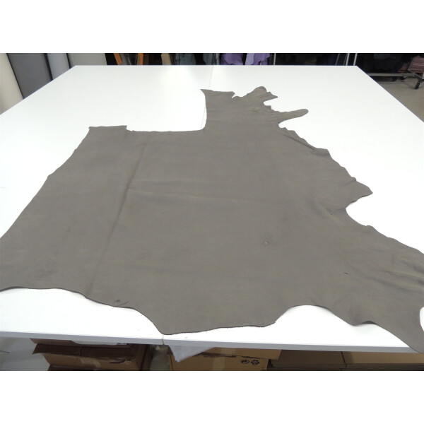Lederhaut Büffelleder Polsterleder Antikleder schlammgrau 1,30 qm