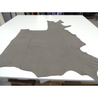 Lederhaut Büffelleder Polsterleder Antikleder schlammgrau 1,30 qm