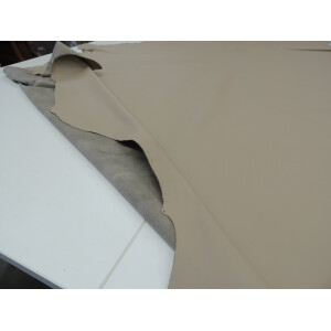 Lederhaut Polsterleder Puerto Farbe beige natur Rindleder gedecktes Leder 4,63 qm